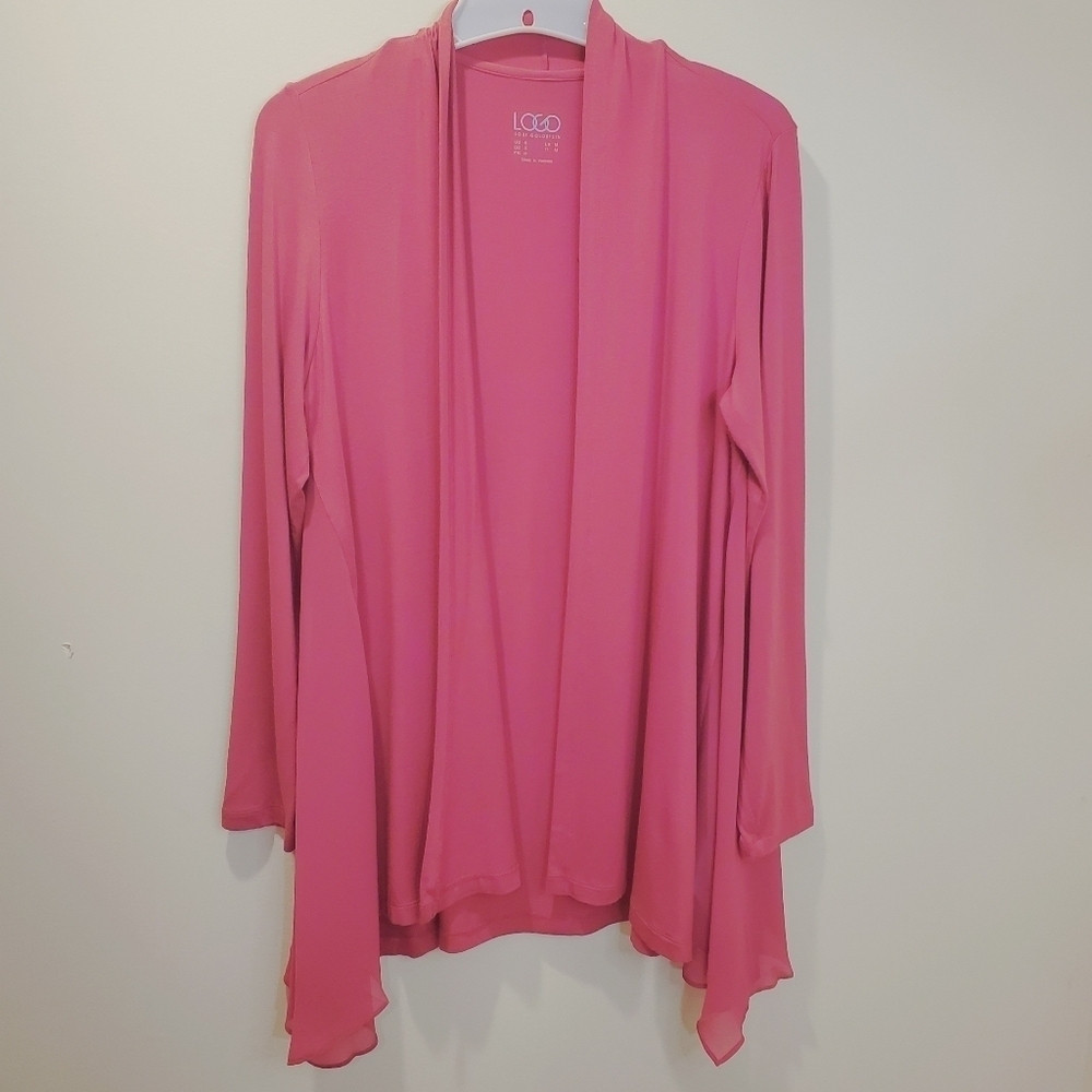 Logo Pink Open Front Cardigan Size S